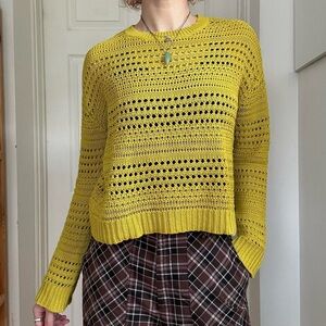 Chartreuse Crochet Sweater